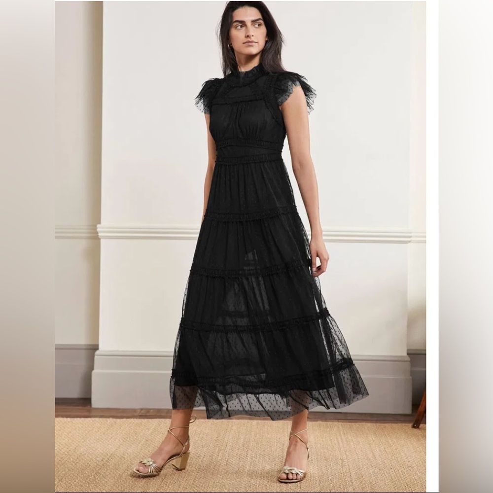 Boden Edie Tiered Tulle Midi Dress